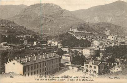 CPA FRANCE 06 "Sospel, vue sur la Caserne Mireur, la ville et le Barbonnet"