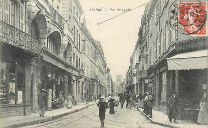 CPA FRANCE 42 "Roanne, la rue du  Lycée"