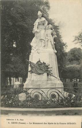 CPA FRANCE 89 "Sens, monument des morts de la Guerre 1870"