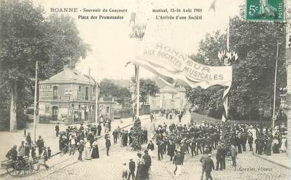  CPA FRANCE 42 "Roanne, souvenir du Concours musical, 1908"