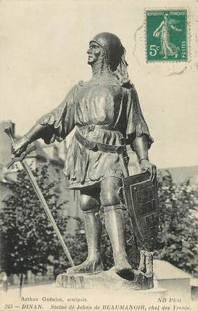 CPA FRANCE 22 "Dinan, Statue de Jehan de Beaumanoir"