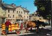 / CPSM FRANCE 74 "Megève, les traineaux, place de l'église"