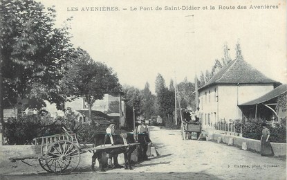 / CPA FRANCE 38 "Les Avenières, le pont de Saint Didier et la route des Avenières"