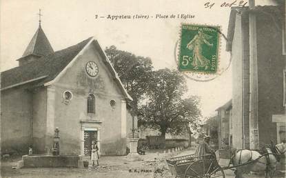 / CPA FRANCE 38 "Apprieu, place de l'église"