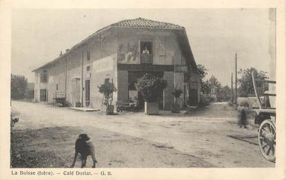 / CPA FRANCE 38 "La Buisse, café Deriat"