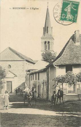 / CPA FRANCE 38 "Bizonnes, l'église"