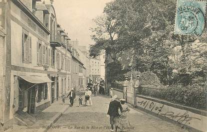  CPA FRANCE 29 "Roscoff, la rue de la Rive et l'Hotel en Palmier"