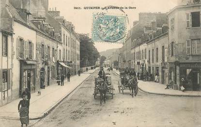   CPA FRANCE 29 "Quimper, avenue de la gare"