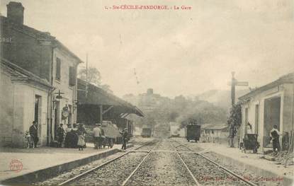 CPA FRANCE 30 "Sainte Cécile d'Andorge, la gare" / TRAIN