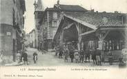 38 Isere / CPA FRANCE 38 "Beaurepaire, la Halle et rue de la République"