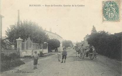 / CPA FRANCE 38 "Bourgoin, route de Grenoble, quartier de la Calabre"