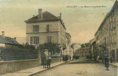 / CPA FRANCE 38 "Bourgoin, Jallieu, la mairie et grande rue"