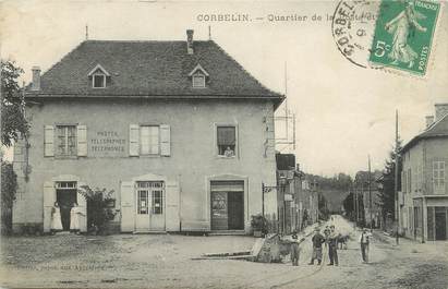 / CPA FRANCE 38 "Corbelin, quartier de la poste"