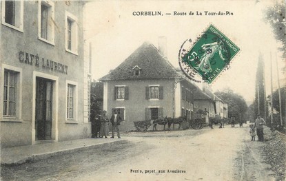 / CPA FRANCE 38 "Corbelin, route de la Tour du Pin"