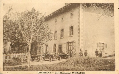 / CPA FRANCE 38 "Chasselay, café restaurant Isérable"