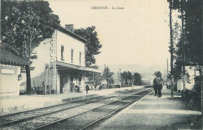 / CPA FRANCE 38 "Chabons, la gare"