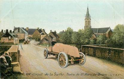 CPA FRANCE 72 "Circuit de la Sarthe, sortie de Saint Mars la Brière" / AQUA PHOTO / AUTOMOBILE