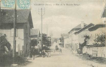 / CPA FRANCE 38 "Chabons, rue de la maison rouge"