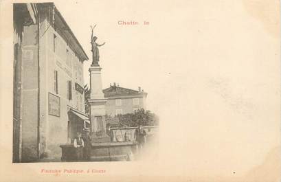 / CPA FRANCE 38 "Chatte, fontaine publique"