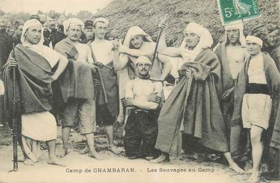 / CPA FRANCE 38 "Camp de Chambaran, les sauvages au camp"