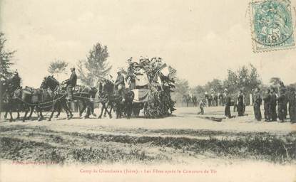 / CPA FRANCE 38 "Camp de Chambaran, les fêtes après le concours de tir"