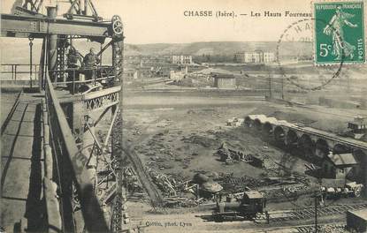 / CPA FRANCE 38 "Chasse, les  hauts Fourneaux "