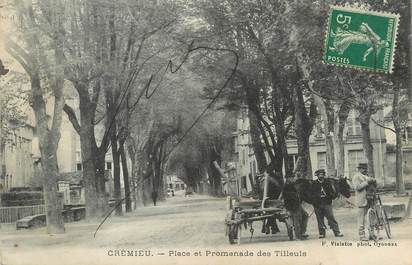 / CPA FRANCE 38 "Crémieu, place et promenade des tilleuls" 