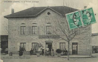 / CPA FRANCE 38 "Diémoz, l'hôtel Linage"