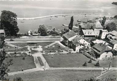 / CPSM FRANCE 74 "Thonon les Bains, les nouveaux jardins, le port et la jetée"