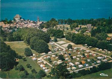 / CPSM FRANCE 74 "Yvoire, vue aérienne du Camping"