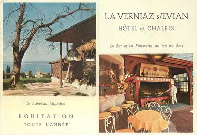 / CPSM FRANCE 74 "La Verniaz sur Evian, hôtel et chalets"