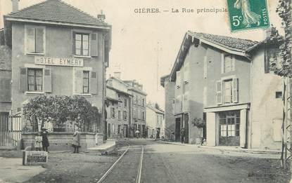 / CPA FRANCE 38 "Gières, la rue principale"