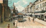 77 Seine Et Marne CPA FRANCE 77 "Fontainebleau, la Rue Grande" / TRAMWAY / CHAPELLERIE / COIFFEUR