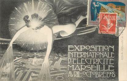 CPA FRANCE 13 "Exposition internationale d'Electricité Marseille 1908" / ART NOUVEAU