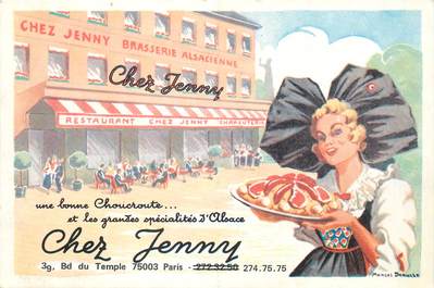 / CPSM FRANCE 75003 "Paris, restaurant chez Jenny, bld du Temple" / BRASSERIE