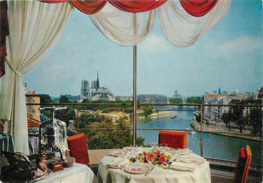 / CPSM FRANCE 75004 "Paris, le chevet de Notre Dame vu du restaurant La Tour d'Argent"