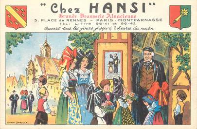 / CPSM FRANCE 75006 "Paris, Chez Hansi" / BRASSERIE