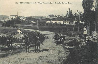 / CPA FRANCE 38 "Moidieu, vue générale et route de la gare"