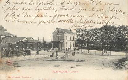 / CPA FRANCE 38 "Marcilloles, la gare"