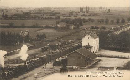 / CPA FRANCE 38 "Marcilloles, vue de la gare"