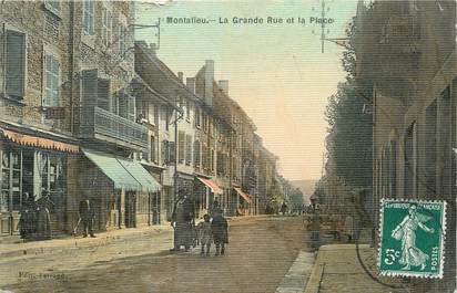 / CPA FRANCE 38 "Montalieu, la grande rue et la place"