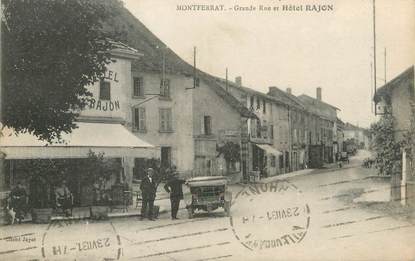 / CPA FRANCE 38 "Montferrat, grande rue et hôtel Rajon"