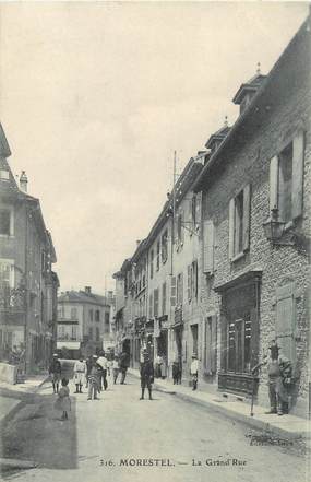 / CPA FRANCE 38 "Morestel, la grande rue"