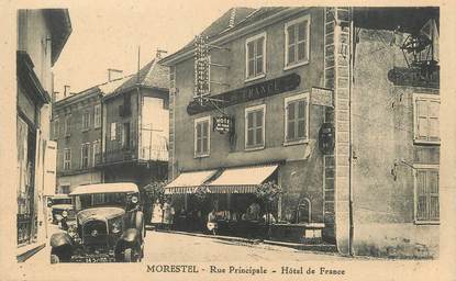 / CPA FRANCE 38 "Morestel, rue principale, hôtel de France"