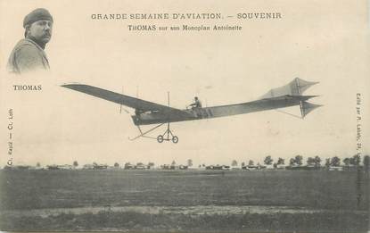 CPA AVIATION "Aviateur Thomas sur son monoplan antoinette"