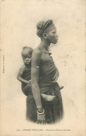 CPA CONGO FRANÇAIS "Femme et enfant Batékés"