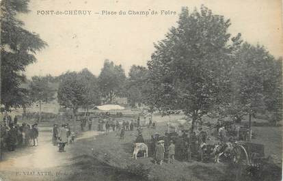 / CPA FRANCE 38 "Pont de Chéruy, place du Champ de Foire"