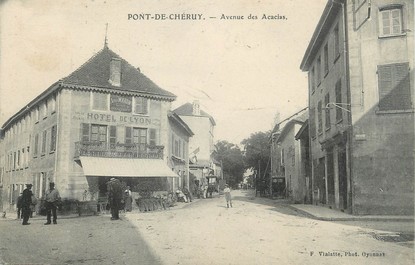 / CPA FRANCE 38 "Pont de Chéruy, av des Acacias"