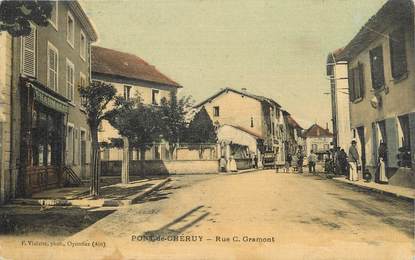 / CPA FRANCE 38 "Pont de Chéruy, rue C. Gramont"