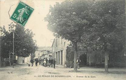 / CPA FRANCE 38 "Le Péage du Roussillon, av de la gare "